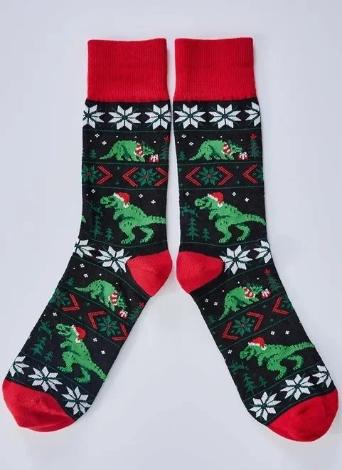 meia estampa dino natal meia estampa dino natal