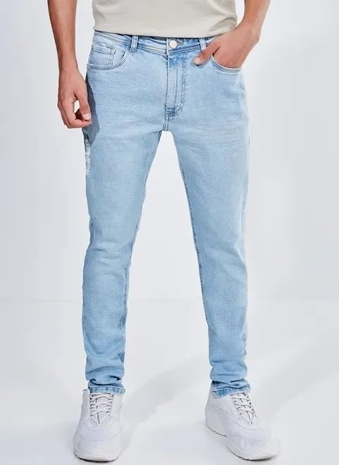 calça super skinny em jeans claro calça super skinny em jeans claro