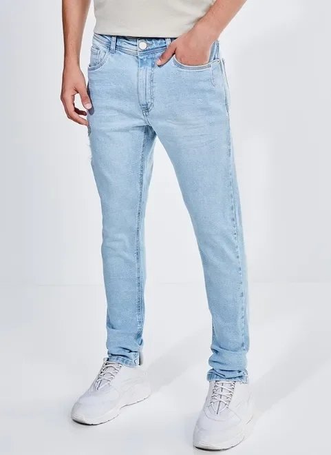 calça super skinny em jeans claro calça super skinny em jeans claro