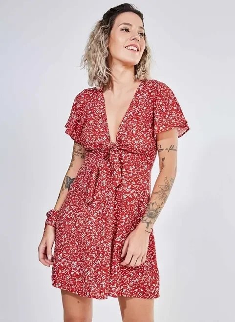 vestido vermelho estampa floral vestido vermelho estampa floral