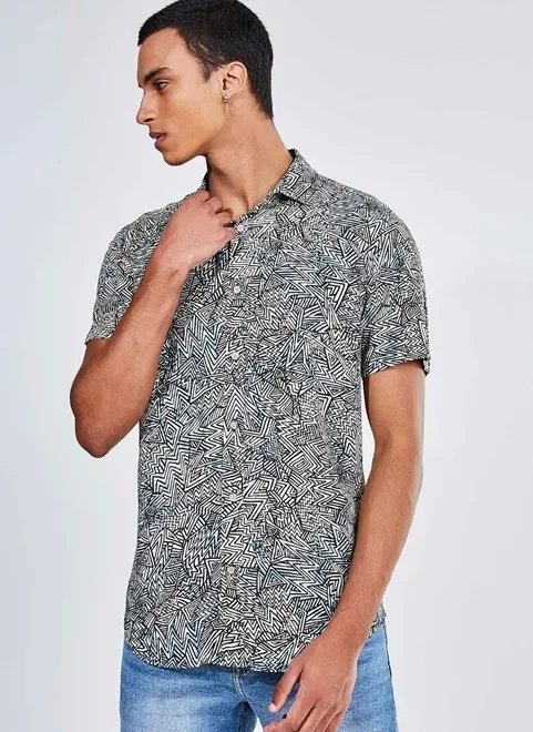 camisa estampa rabiscos geométricos camisa estampa rabiscos geométricos
