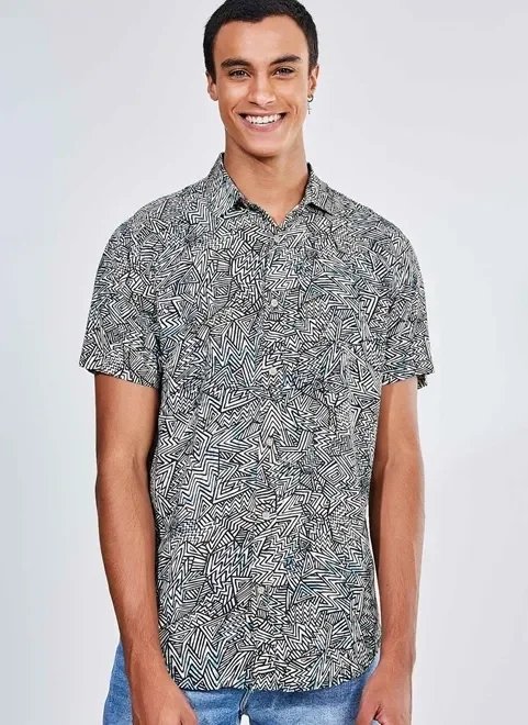 camisa estampa rabiscos geométricos camisa estampa rabiscos geométricos