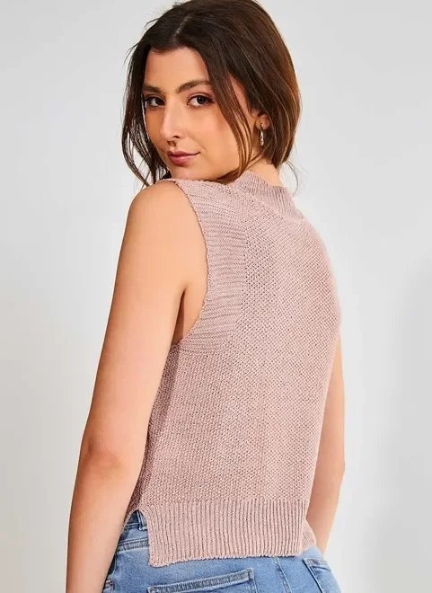 regata básica com golinha em tricô regata básica com golinha em tricô