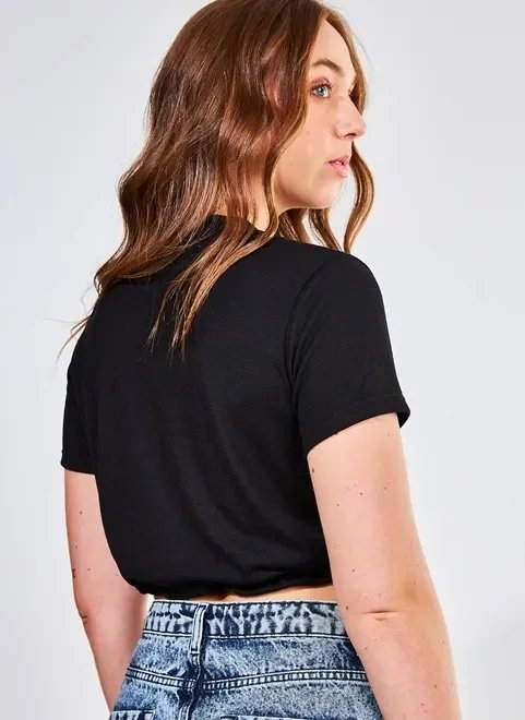 blusa com elástico na barra blusa com elástico na barra