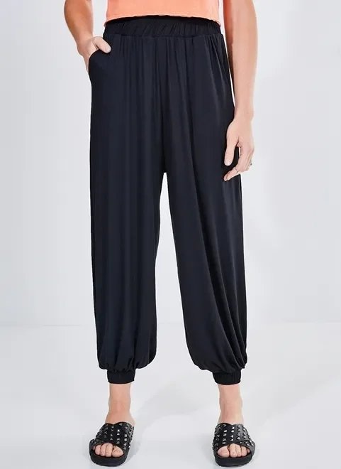 calça aladim preta em malha calça aladim preta em malha