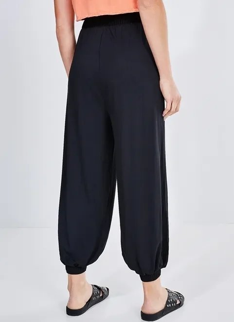 calça aladim preta em malha calça aladim preta em malha