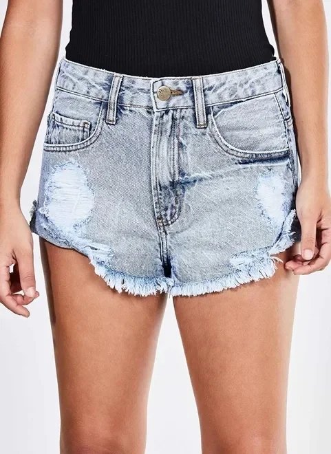 short jeans claro boyfriend de cintura baixa short jeans claro boyfriend de cintura baixa