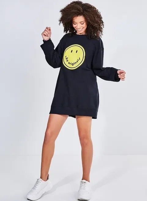 moletom smiley preto be original moletom smiley preto be original