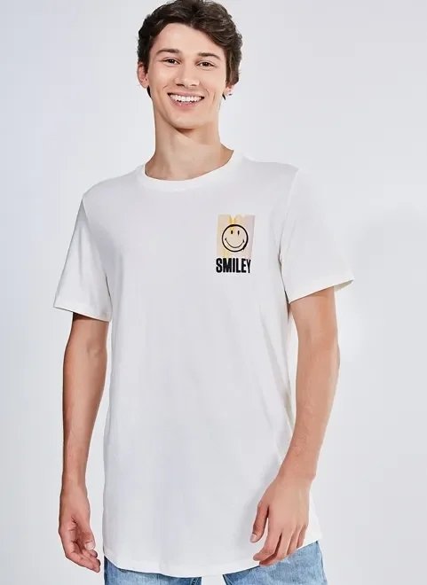 camiseta alongada smiley camiseta alongada smiley
