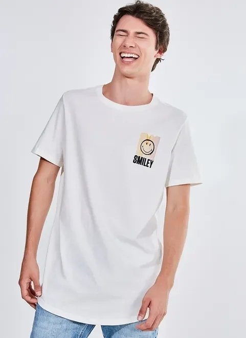 camiseta alongada smiley camiseta alongada smiley