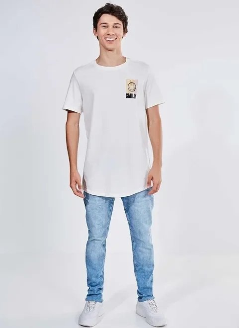 camiseta alongada smiley camiseta alongada smiley