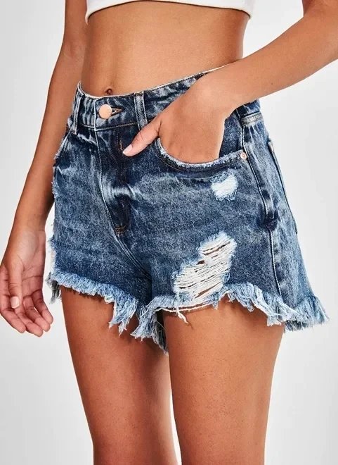 short hot pants com barra desfiada short hot pants com barra desfiada