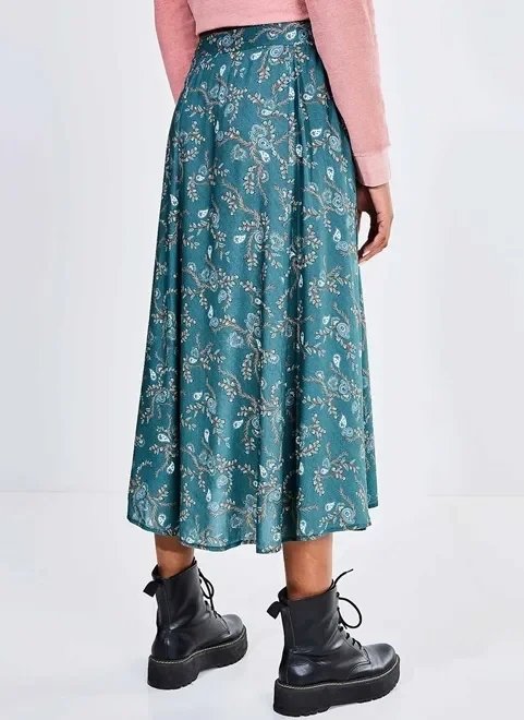 saia midi estampa boho saia midi estampa boho