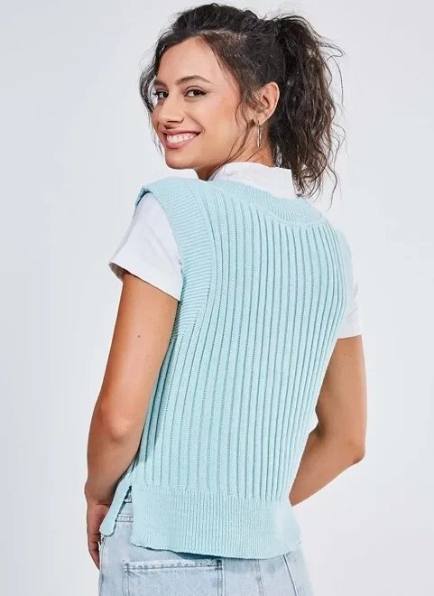 colete em tricô colete em tricô