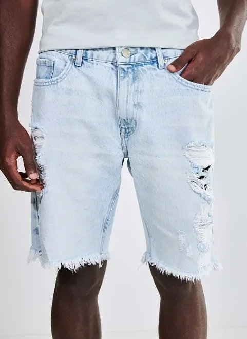 bermuda jeans com rasgos bermuda jeans com rasgos