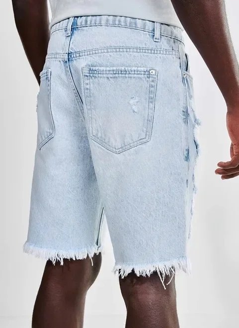 bermuda jeans com rasgos bermuda jeans com rasgos