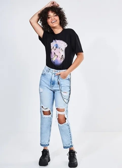 camiseta oversized borboletas camiseta oversized borboletas