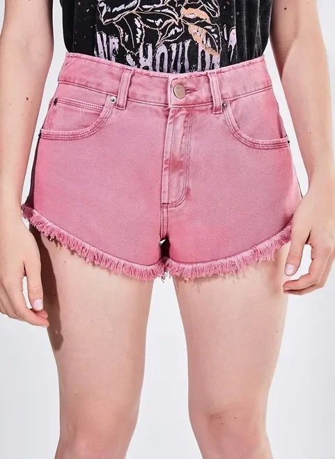 short cintura baixa em sarja short cintura baixa em sarja