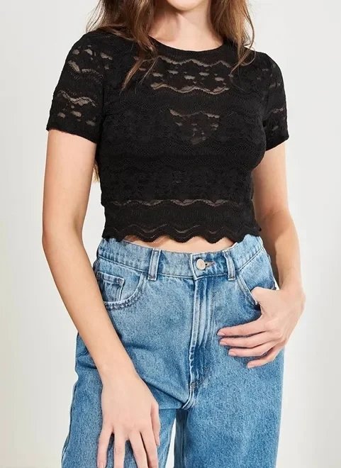 blusa cropped de renda blusa cropped de renda