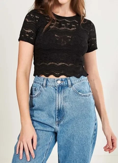blusa cropped de renda blusa cropped de renda