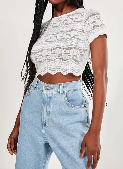 blusa cropped de renda blusa cropped de renda