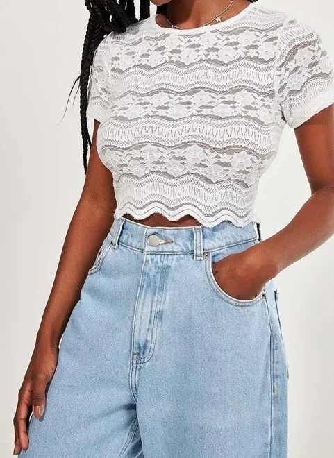 blusa cropped de renda blusa cropped de renda