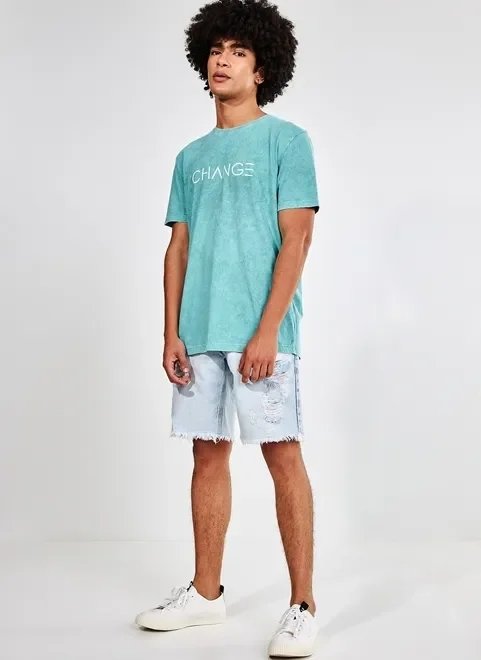 camiseta verde água change camiseta verde água change