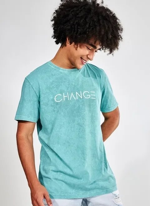 camiseta verde água change camiseta verde água change