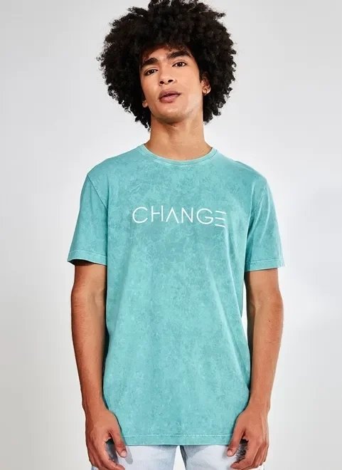 camiseta verde água change camiseta verde água change