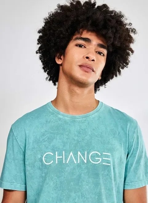 camiseta verde água change camiseta verde água change