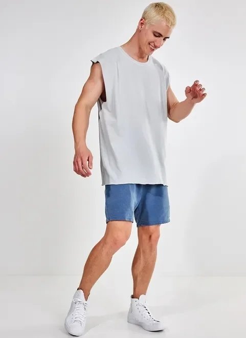 regata básica cinza mescla clara regata básica cinza mescla clara