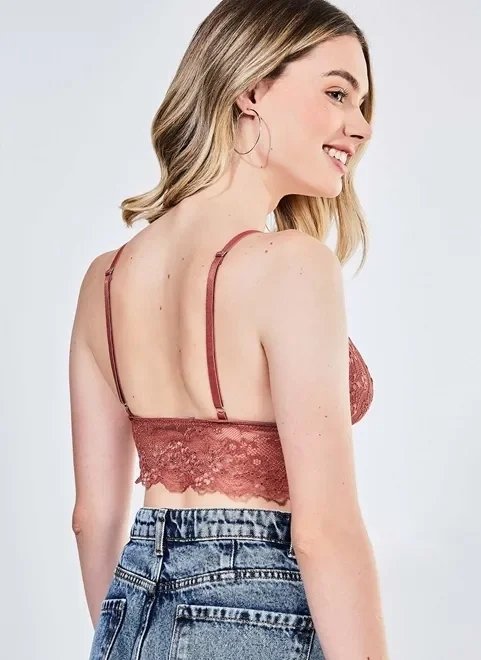 top renda terracota top renda terracota