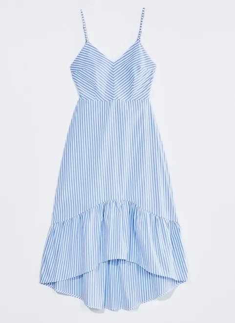 vestido mullet listrado azul vestido mullet listrado azul