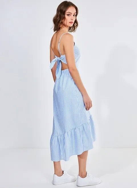 vestido mullet listrado azul vestido mullet listrado azul