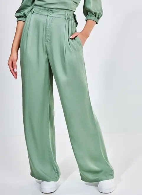 calça pantalona acetinada calça pantalona acetinada