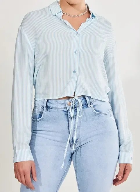 camisa cropped manga longa com amarração camisa cropped manga longa com amarração