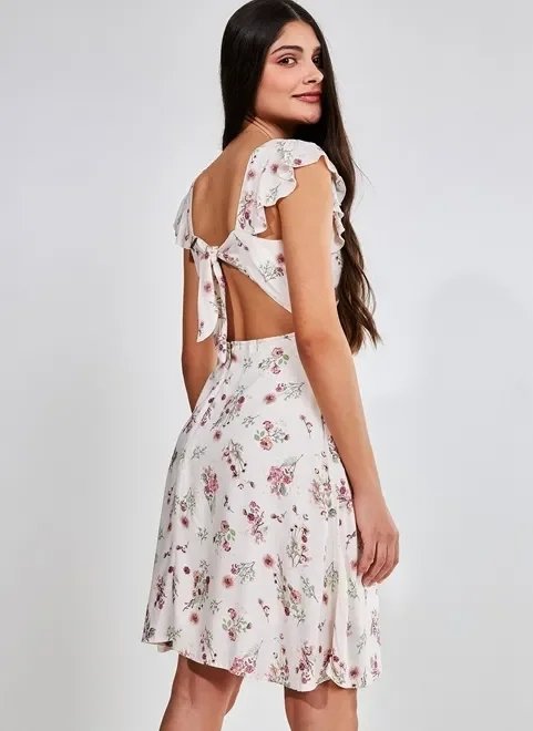 vestido floral estampa botânica vestido floral estampa botânica