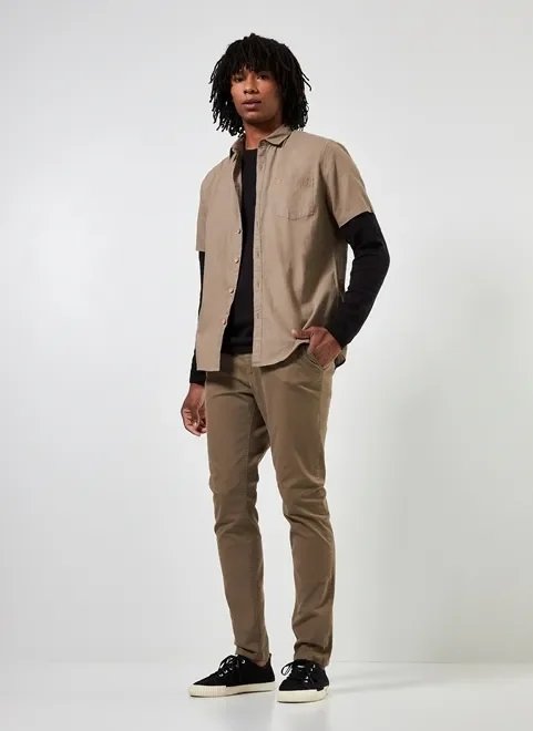 camisa manga curta de linho camisa manga curta de linho