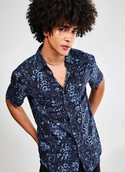 camisa floral noturna camisa floral noturna