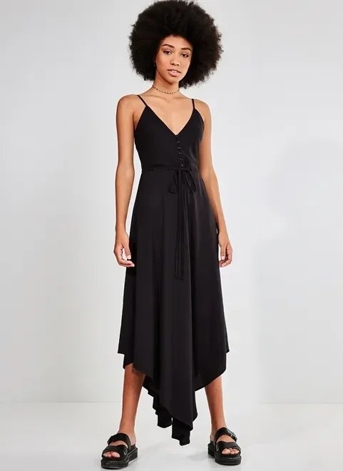 vestido básico com pontas vestido básico com pontas