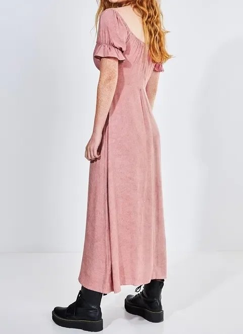 vestido midi estonado rose vestido midi estonado rose