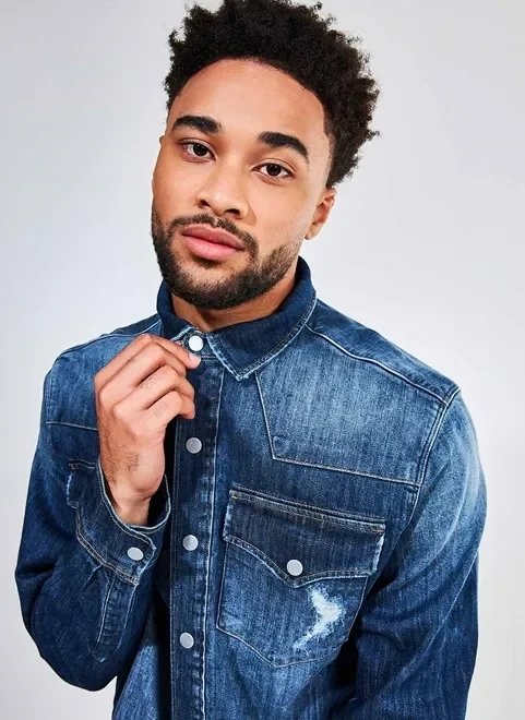 camisa overshirt em jeans escuro camisa overshirt em jeans escuro