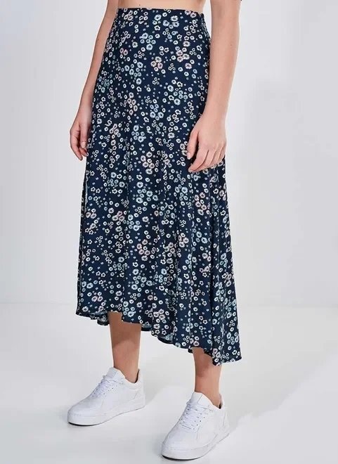 saia midi floral liberty com fendas saia midi floral liberty com fendas