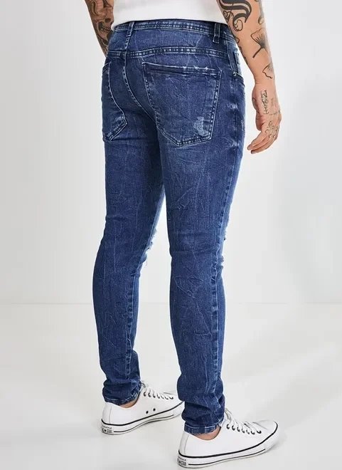 calça jeans super skinny desfiada calça jeans super skinny desfiada