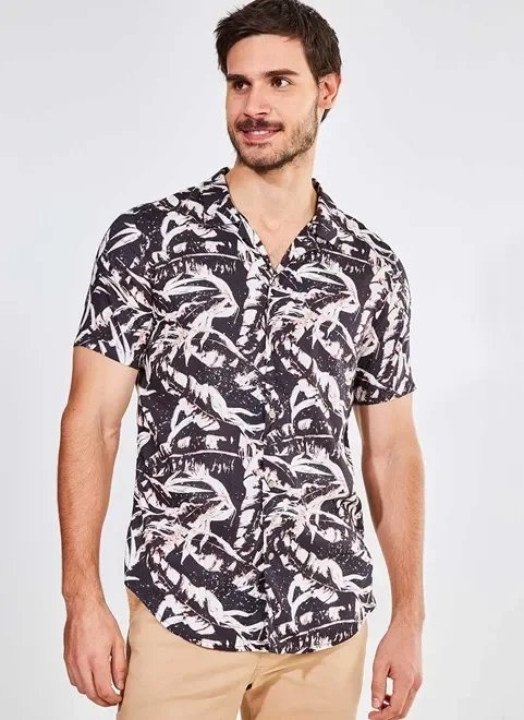 camisa estampa noturna camisa estampa noturna