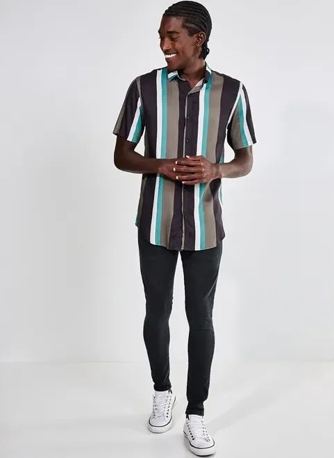 camisa listrada black camisa listrada black
