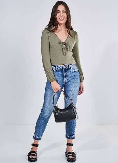 blusa cropped verde militar blusa cropped verde militar