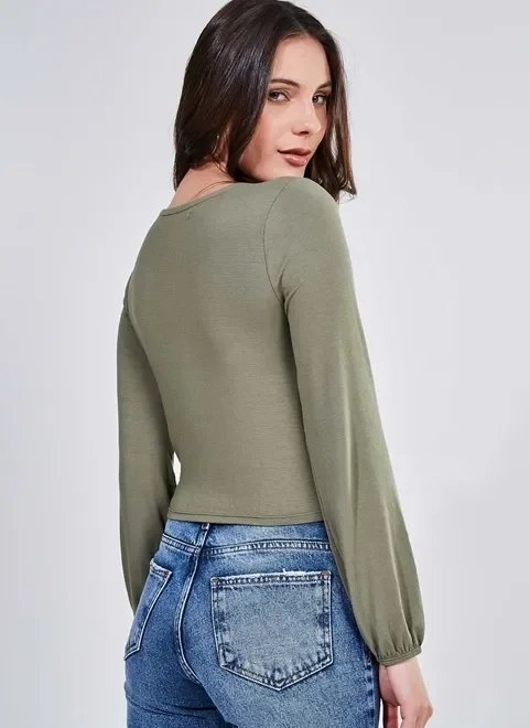 blusa cropped verde militar blusa cropped verde militar