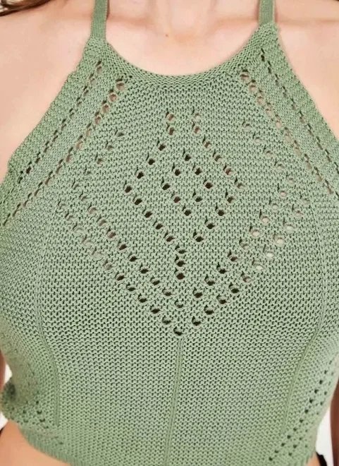 cropped tricô frente única cropped tricô frente única