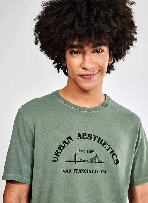 camiseta estonada com escrito san francisco camiseta estonada com escrito san francisco